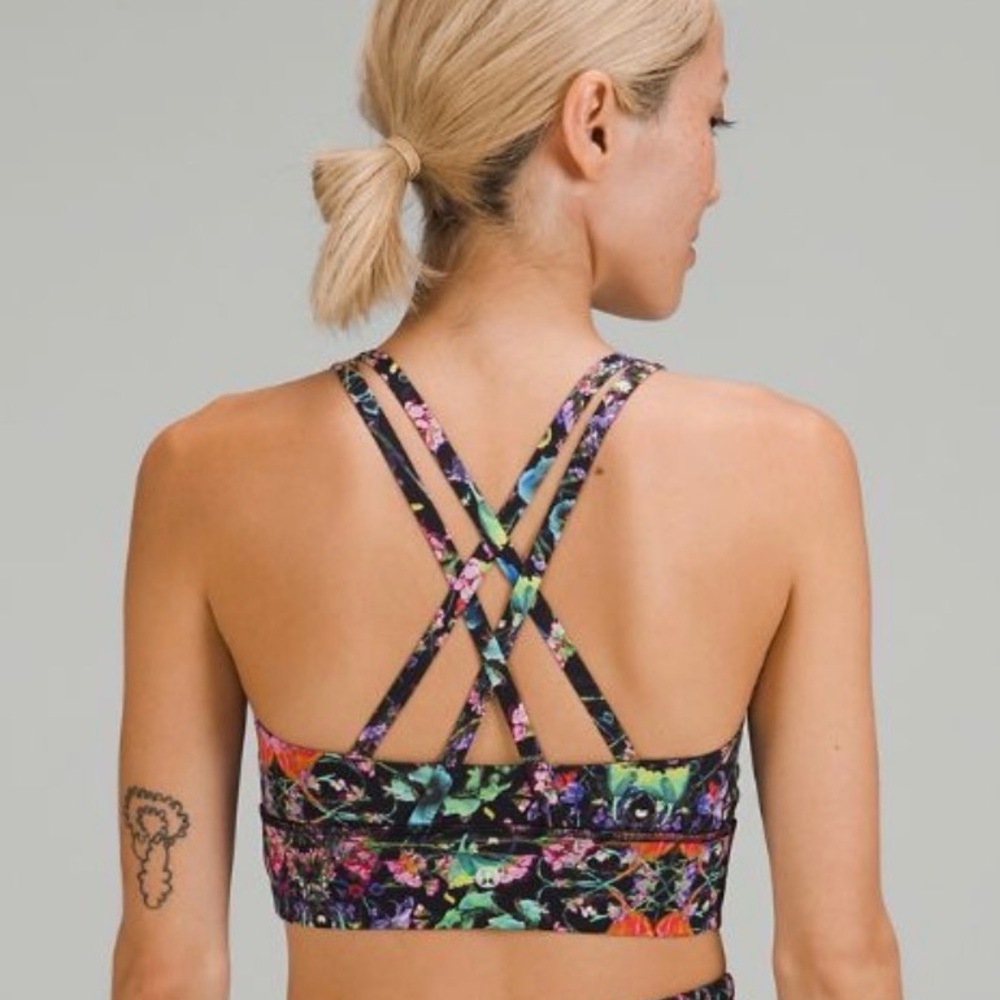 Lululemon Athletica Enerrgy LongLine Bra in Flowerscope black multiprint-size 8 - Picture 4 of 8